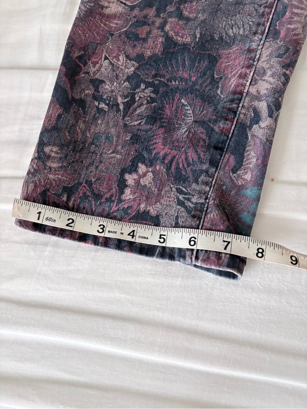Bandolino Jeans with Dusty Lavender and Slate Floral Waistband - Picture 6 of 9